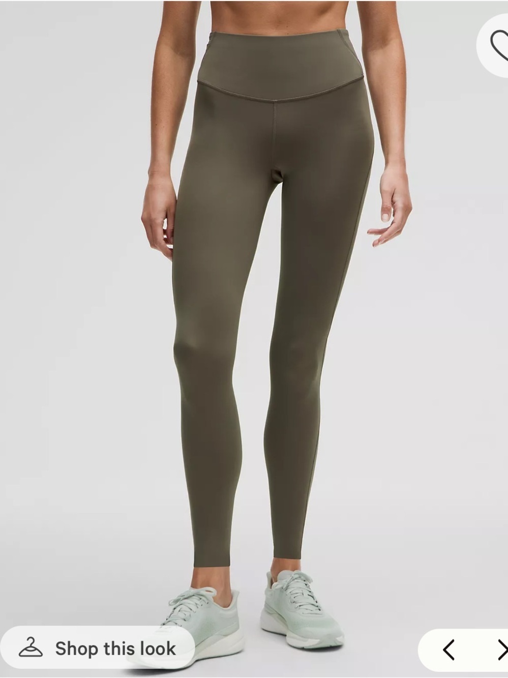 Lululemon Base Pace High Rise Tight 28” Size 14 Army Green